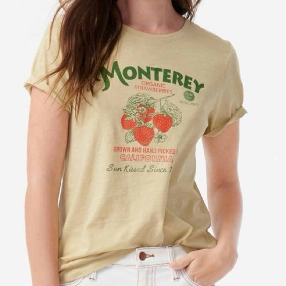 J. Crew Monterey California Strawberry T-shirt Size XS